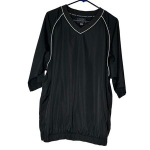 FOOTJOY Men's Size L‎ Black Short Sleeve Performance Golf Pockets Windshirt.